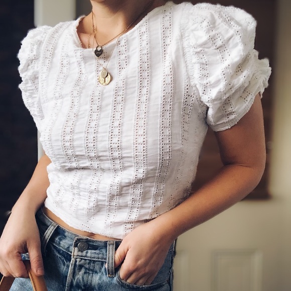 Last✨🆕Free People White Star Struck Tee - Picture 2 of 8